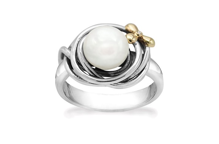 Feminin sølv ring 'Golden design - smykker