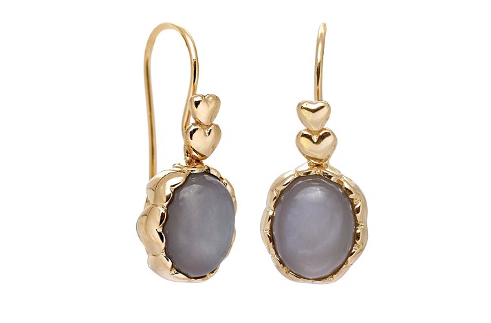 Gold plated ear ring - Affection