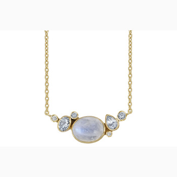 Gold plated necklace - Blue Moon