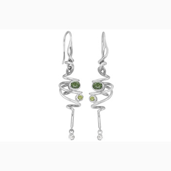 Silver ear ring - Curlicue