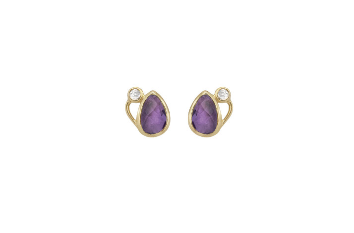Ear pin with amethyst - Breezy