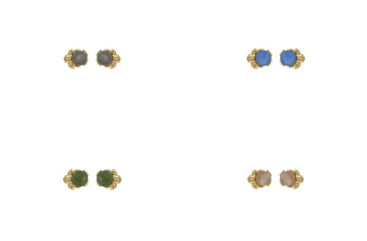 Gold plated ear pin - Crown Imperial