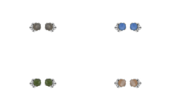 Silver ear pin - Crown Imperial