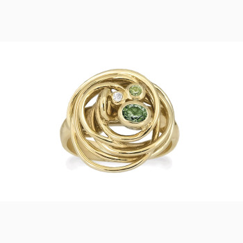 Forgyldt ring - Curlicue