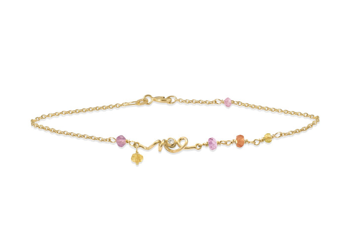 Guld armbnd, safir - Sweet Twist