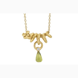 Gold plated necklace - Rainforest Dew