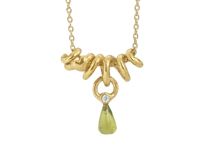 Gold plated necklace - Rainforest Dew