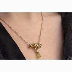 Gold plated necklace - Rainforest Dew
