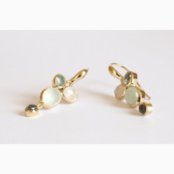 Gold plated ear ring - Ocean Crush