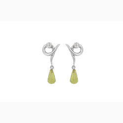 Silver ear pin - Rainforest Dew