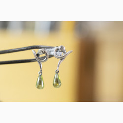 Silver ear pin - Rainforest Dew