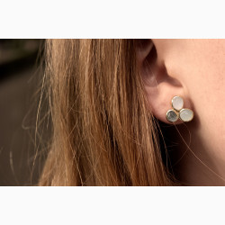 Gold plated ear pin - Ocean Crush