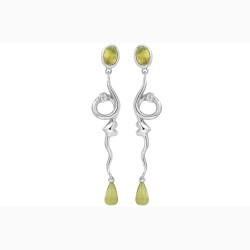 Silver ear ring - Rainforest Dew