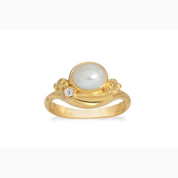 Gold plated ring - Pleasant Pearl