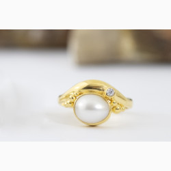Gold plated ring - Pleasant Pearl