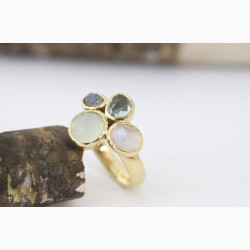 Gold plated ring - Ocean Crush