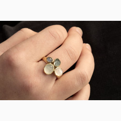 Gold plated ring - Ocean Crush