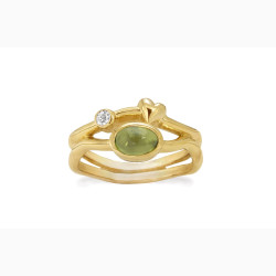 Gold plated ring - Rainforest Dew
