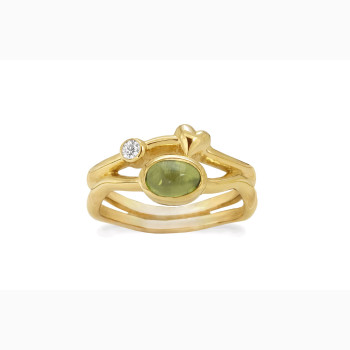 Gold plated ring - Rainforest Dew