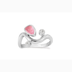 Silver ring - Pink Willow