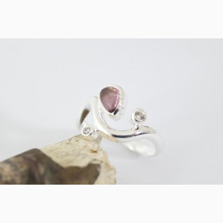 Silver ring - Pink Willow