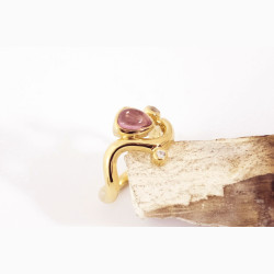 Gold plated ring - Pink Willow