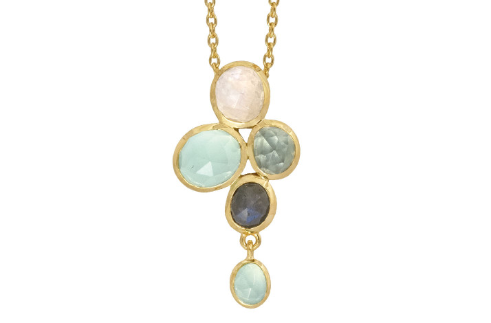 Gold plated necklace - Ocean Crush