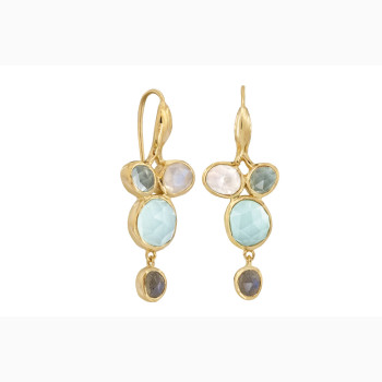 Gold plated ear ring - Ocean Crush