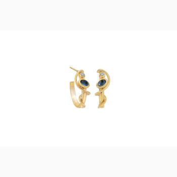Gold plated ear ring - Silver Lining