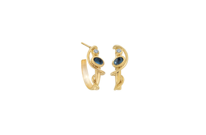 Gold plated ear ring - Silver Lining