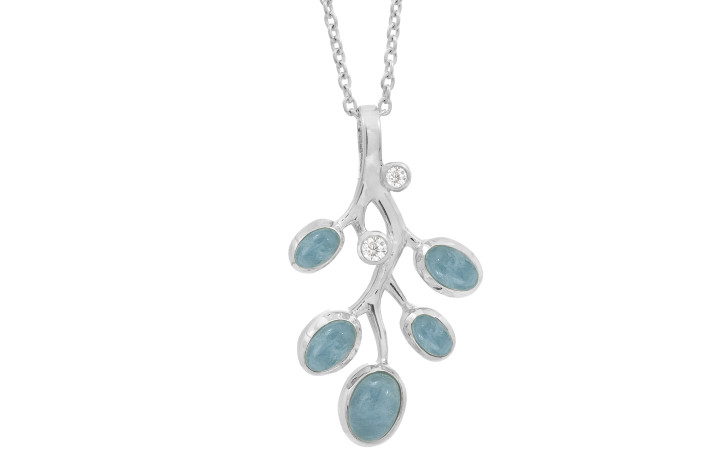 Slv collier - Azure