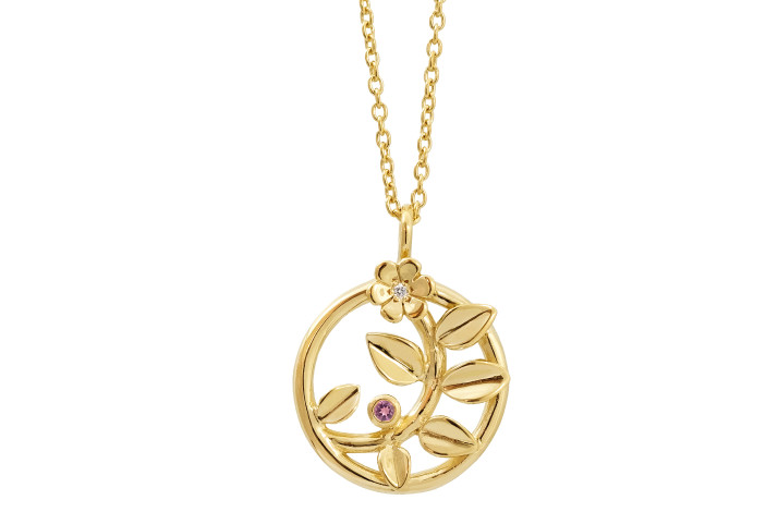 Gold plated necklace - Leaf Vine