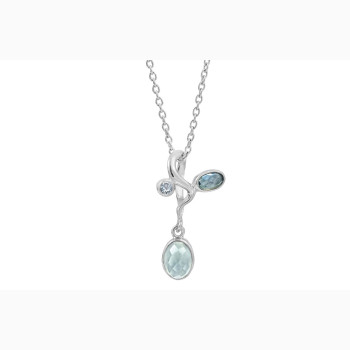 Silver necklace - Blend of Blue