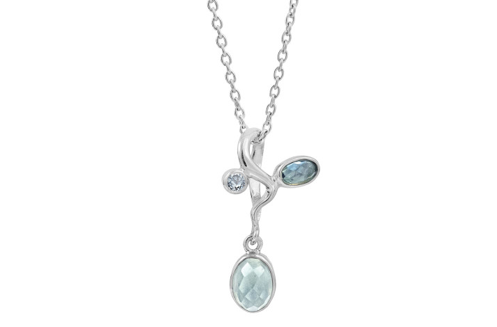 Silver necklace - Blend of Blue