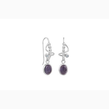 Silver ear ring - Purple Rain