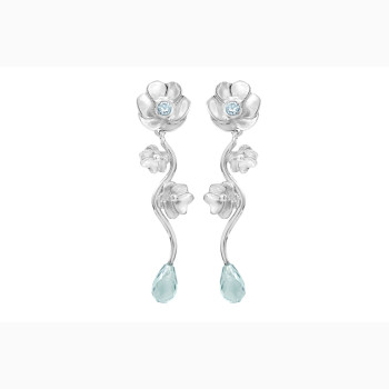 Silver ear ring - Pansy