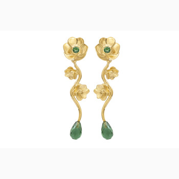 Gold plated ear ring - Pansy