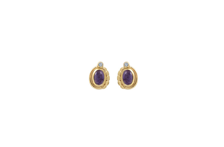 Gold plated ear pin - Purple Rain
