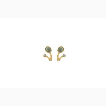 Gold plated ear pin - Blend of Blue