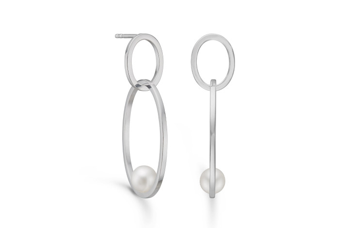S�lv �reh�nger, hvid perle - Summer Night