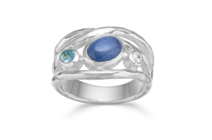 S�lv ring - Frosty Blue