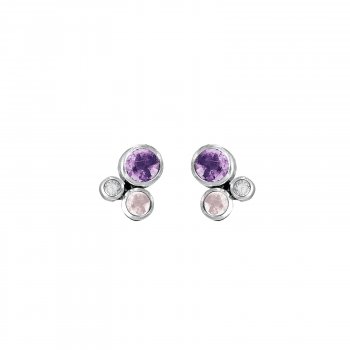 Ear pin with amethyst