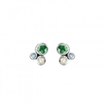 Ear pin with apatite