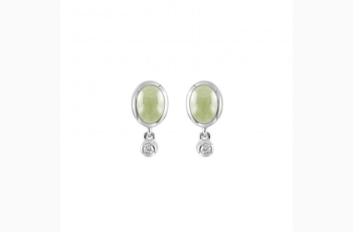 Ear pin with tourmaline