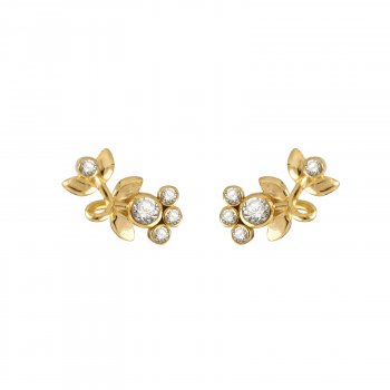 Gold plated ear pin - Adorable Lace