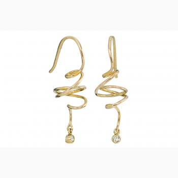 Gold plated ear ring - Sparkling Dream