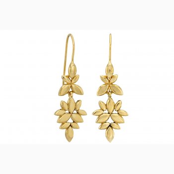 Gold plated ear ring - Kaleidoscope