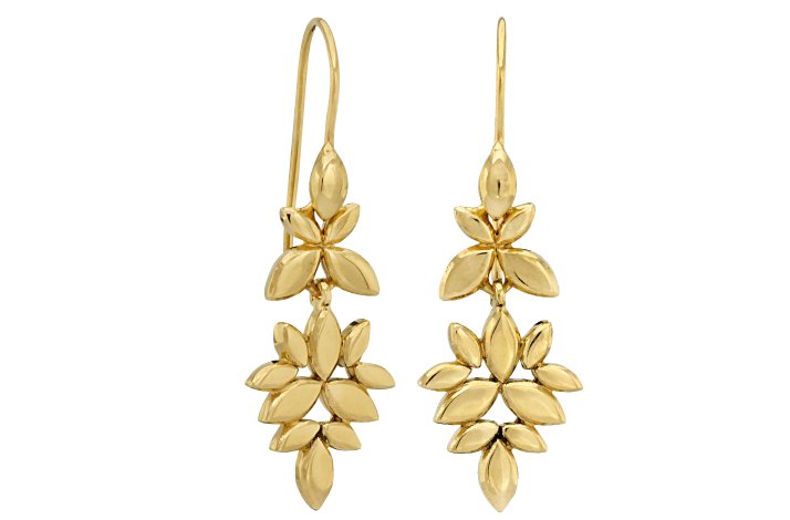 Gold plated ear ring - Kaleidoscope