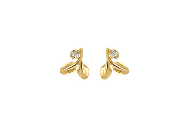 Gold plated ear ring - Ray of Light