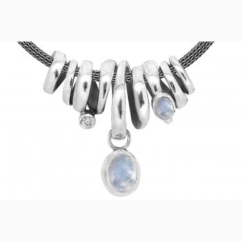 Silver necklace - Casual Curve